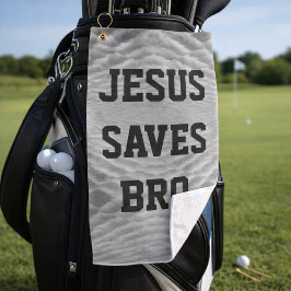 Jesus Rette Bro. Golfhandtuch
