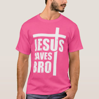 Jesus Rette Bro Jesus Cross Christliche Glaube T-Shirt