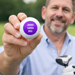 Jesus Rette Bro. Neonlila Golfball
