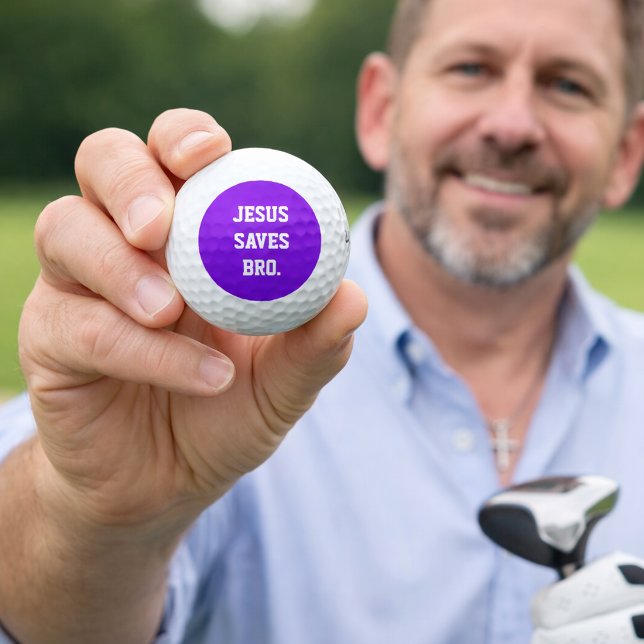 Jesus Rette Bro. Neonlila Golfball (Von Creator hochgeladen)