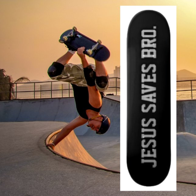 Jesus Rette Bro. Schwarze Skateboard (Von Creator hochgeladen)