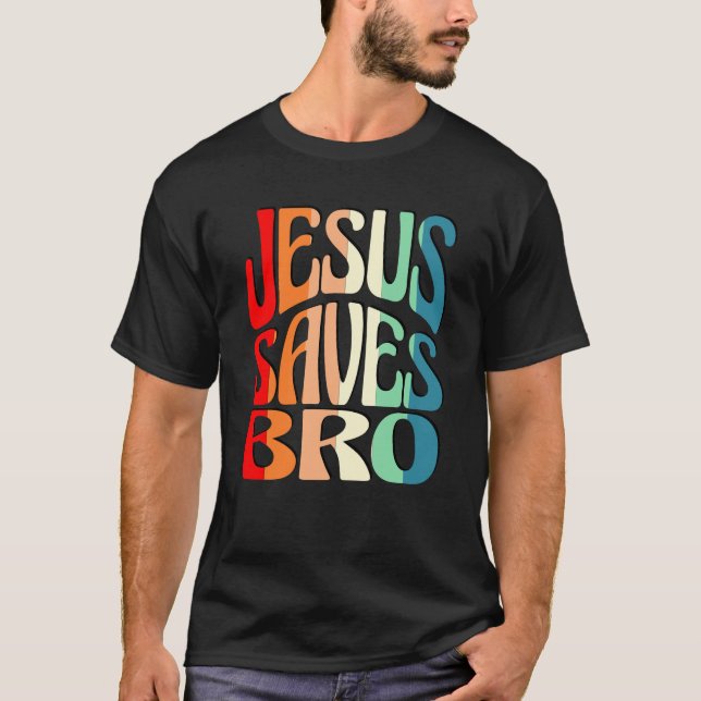 JESUS RETTE BRO VINTAG T-Shirt (Vorderseite)