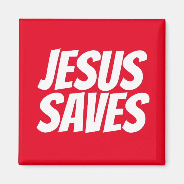 Jesus Rette Christlich Magnet (Vorne)