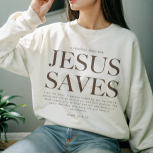 Jesus Rette   Christliche Ästhetik Unisex Apparel  Sweatshirt