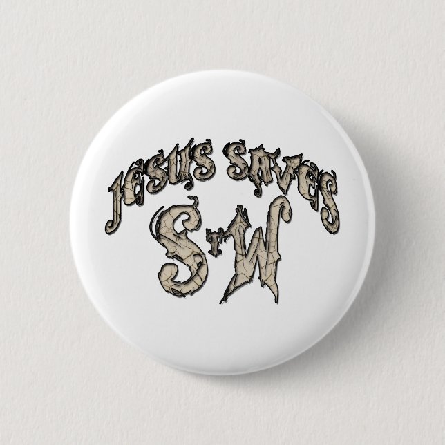 Jesus Rette das Wort Button (Vorderseite)