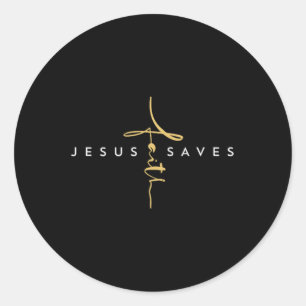 Jesus Rette den Glaube über Christus Christus, rel Runder Aufkleber