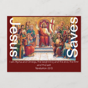 Jesus Rette den Glauben Segen Bibel Liebe Friedens Postkarte