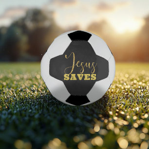 Jesus Rette Gelben Gold Glitzer Fußball