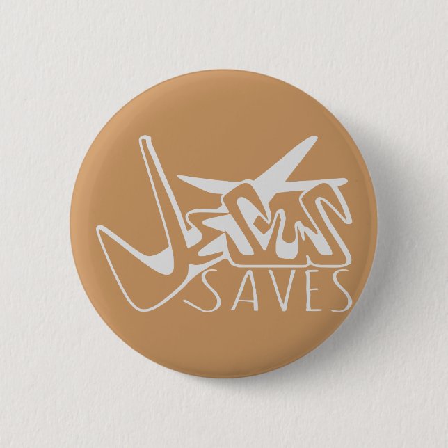 JESUS RETTE GRAFFITI BUTTON (Vorderseite)