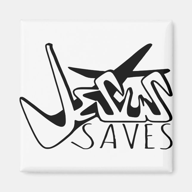 JESUS RETTE GRAFFITI MAGNET (Vorne)