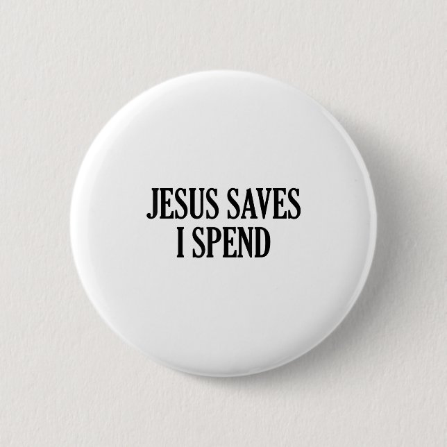 Jesus Rette, ich verbringe lustige Christliche Spr Button (Vorderseite)
