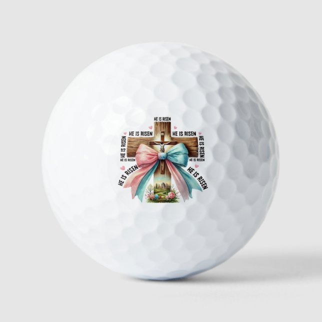 Jesus rette immer Ostern Christliche Kreuzquelle Golfball (Vorderseite)