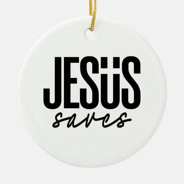 JESUS RETTE KERAMIK ORNAMENT (Vorne)