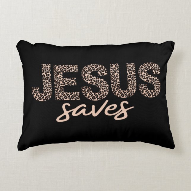 Jesus Rette Leopard Accent Pillow Dekokissen (Vorderseite)