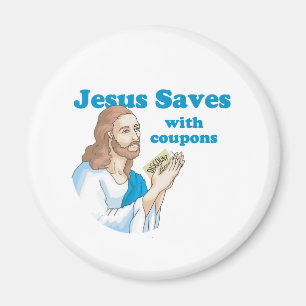 JESUS RETTE MIT COUPONS MAGNET