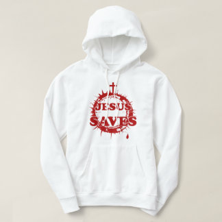 Jesus Rette mit Kreuz und Krone von Thorns Hoodie