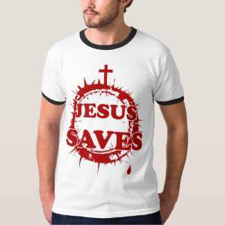 Jesus Rette mit Kreuz und Krone von Thorns T-Shirt