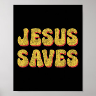 Jesus Rette - Populärer Christlicher Glaubenssatz  Poster
