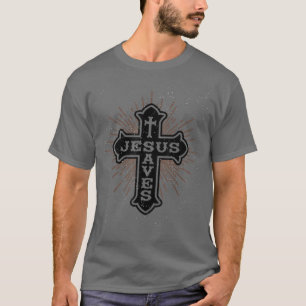 Jesus Rette religiösen Heiligen Christlichen Kreuz T-Shirt
