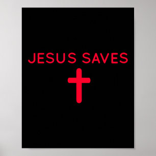 Jesus Rette subtile Christliche Glaube Minimal R Poster