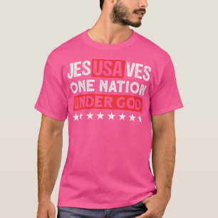 Jesus Rette uns eine Nation unter Gott - Christlic T-Shirt