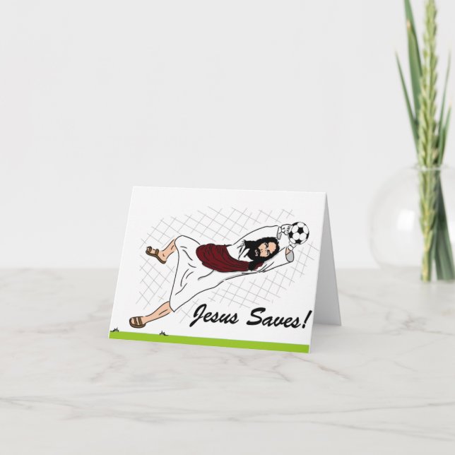 'Jesus Rette!' Urlaubsgrußkarte Feiertagskarte (Vorderseite)