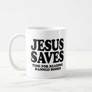 Jesus rette Zeit für das Lesen verbotener Bücher Kaffeetasse