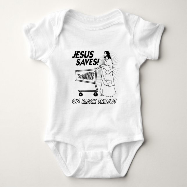 JESUS RETTET AN SCHWARZEM FREITAG - .PNG BABY STRAMPLER (Vorderseite)