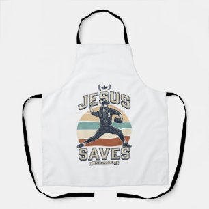 Jesus rettet Baseball Vintage Christian Vektor Des Schürze
