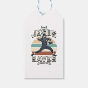 Jesus rettet Baseball Vintage Christlicher Vektor  Geschenkanhänger