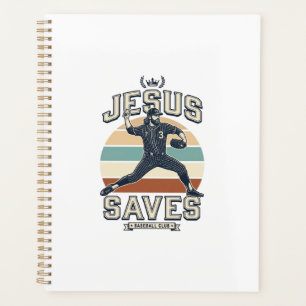 Jesus rettet Baseball Vintage Christlicher Vektor  Planer