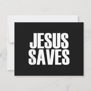 Jesus rettet - Beliebtes christliches Glaubenszita Feiertagskarte