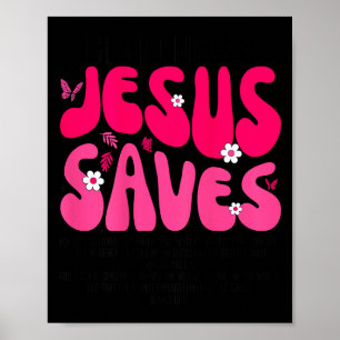 Jesus rettet Bibelvers christlicher Glaube religiö Poster