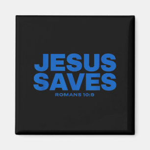 Jesus rettet Bibelvers Romans 10 9 Aussage Magnet