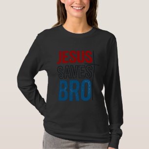 Jesus rettet Bro Christliche Typografie T-Shirt De