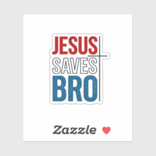 Jesus rettet Bro Christliche Typografie T-Shirt De Aufkleber