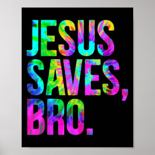 Jesus rettet Bro, christlicher Glaube Poster