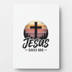 Jesus rettet Bro Vintage Christian Kreuz Shirt Des Fotoplatte