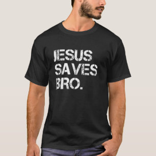 Jesus rettet Bro Vintage lustige christliche Relig T-Shirt