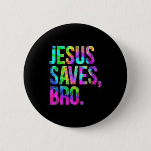 Jesus rettet Bruder, christlicher Glaube Button