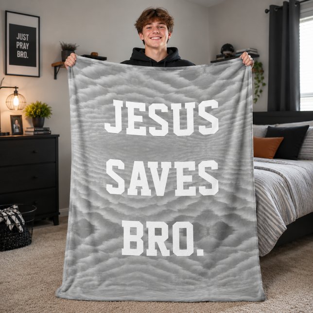 Jesus rettet Bruder  Fleecedecke (Von Creator hochgeladen)