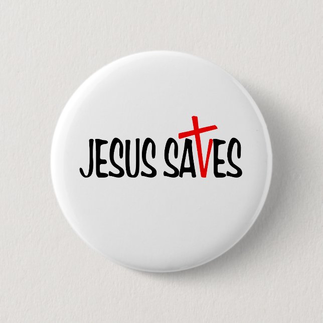 Jesus rettet button (Vorderseite)