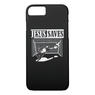 Jesus rettet - christlichen FußballGoalie Case-Mate iPhone Hülle
