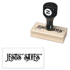 „Jesus rettet“ christlicher Spruch Gummistempel