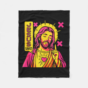 Jesus rettet christliches Anime heiliges Herz Mang Fleecedecke