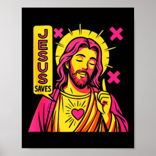 Jesus rettet christliches Anime heiliges Herz Mang Poster