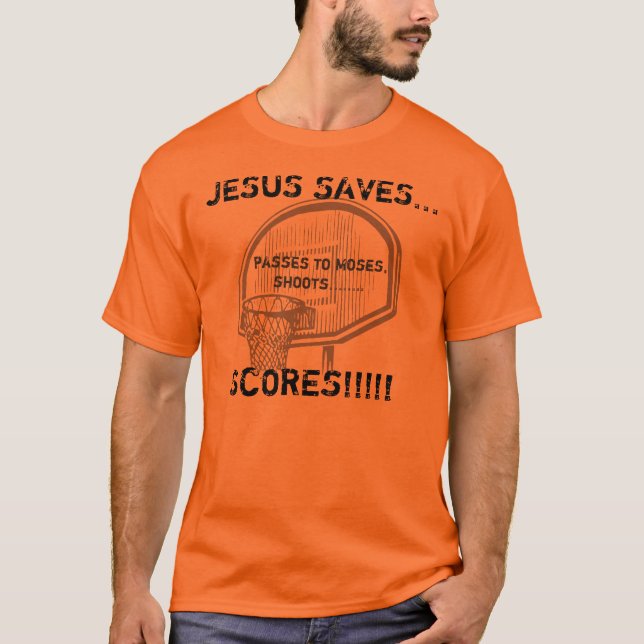 Jesus rettet - den Basketball T der Männer T-Shirt (Vorderseite)