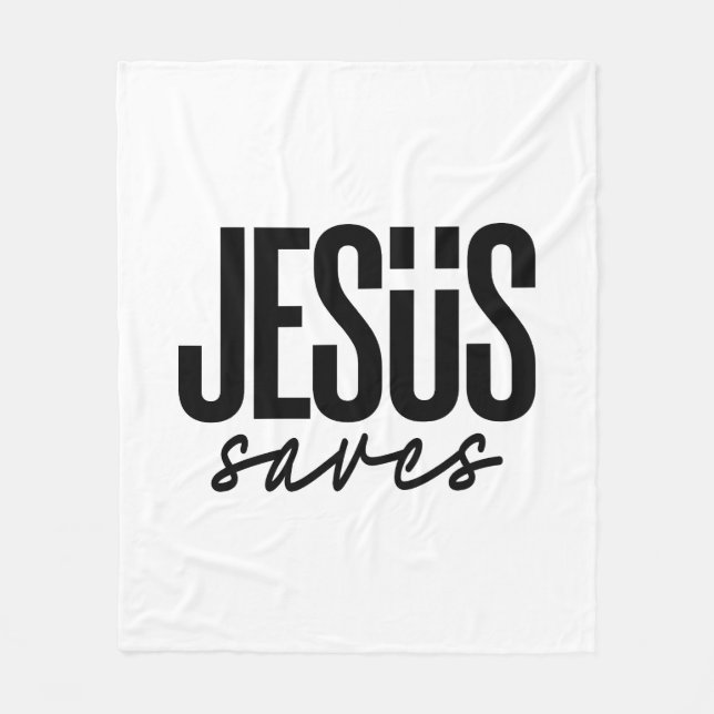 JESUS RETTET FLEECEDECKE (Vorderseite)