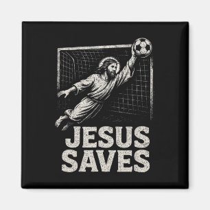 Jesus rettet - Fußball-Torhüter christliche Inspir Magnet