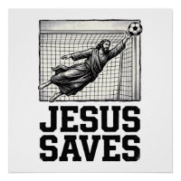 Jesus rettet Fußballtorwart Vintage Gravur Shirt_